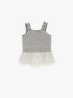 Присборенный топ с принтом Zara