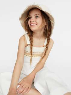 Топ с кружевом кроше и металлическими кольцами Zara