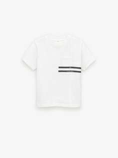 Футболка с карманом в полоску Zara