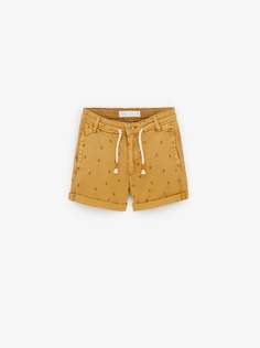 Джинсовые шорты с принтом ананасов Zara