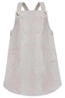 Серебристый сарафан Dior Kids
