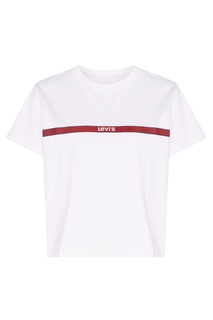 Белая футболка с логотипом Levis