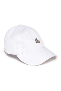 Белая кепка с логотипом Moncler