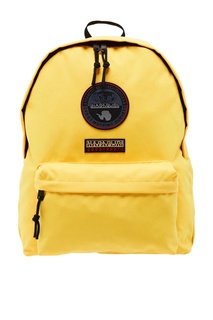 Желтый рюкзак с нашивками Napapijri