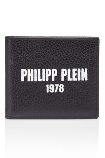 Черный бумажник с логотипом Philipp Plein