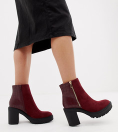 Красные ботильоны на массивном каблуке New Look - Красный