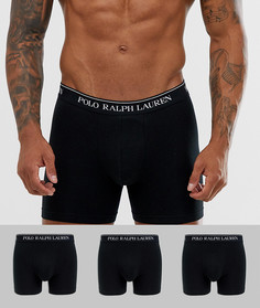 Набор удлиненных боксеров-брифов (3 шт.) Polo Ralph Lauren - Черный