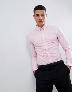 Приталенная эластичная рубашка French Connection - Розовый