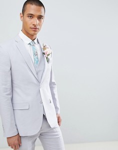 Льняной пиджак узкого кроя French Connection Wedding - Серый