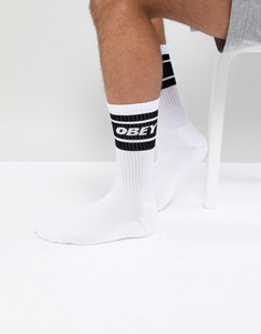 Белые носки Obey Cooper II - Белый