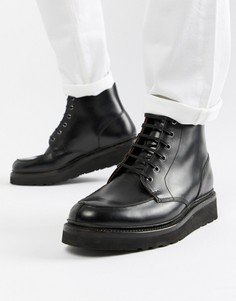 Черные кожаные ботинки на шнуровке Grenson Buster - Черный