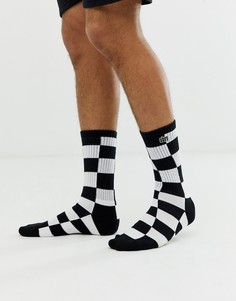 Черные носки Obey Checkers - Белый