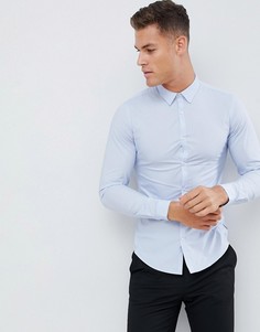 Приталенная эластичная рубашка French Connection - Синий