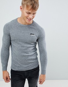 Серый хлопковый джемпер с круглым вырезом Superdry Orange - Серый