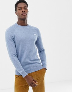 Голубой джемпер с круглым вырезом Superdry Orange Label - Синий