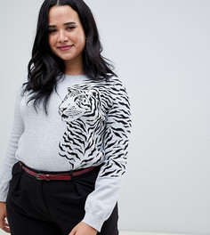 Джемпер с тигром Oasis Curve - Черный