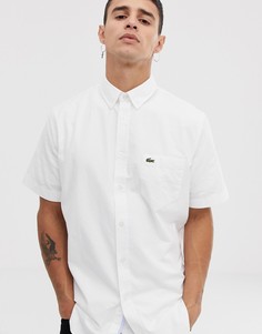 Белая оксфордская рубашка с короткими рукавами Lacoste - Белый