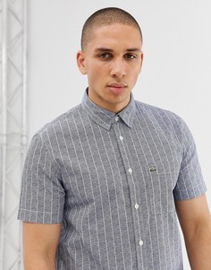 Рубашка с короткими рукавами и логотипом Lacoste - Темно-синий