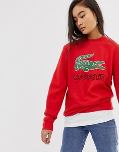 Свитшот с логотипом Lacoste - Красный