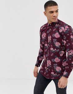Приталенная рубашка с цветочным принтом French Connection - Красный