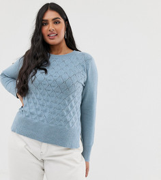 Голубой джемпер с круглым вырезом Oasis Curve - Синий