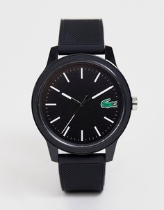 Черные часы с силиконовым ремешком Lacoste 12.12 - Черный