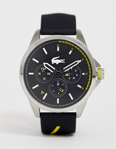 Черные часы с силиконовым ремешком Lacoste Capbreton - Черный