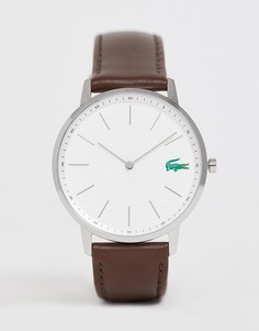 Часы с темно-коричневым кожаным ремешком Lacoste Moon - Коричневый
