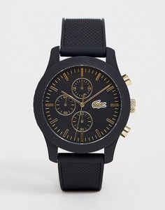 Мужские силиконовые часы черного цвета Lacoste - Черный