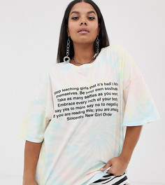 Oversize-футболка с принтом тай-дай New Girl Order Curve - Мульти