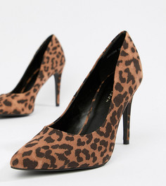 Туфли-лодочки с леопардовым принтом New Look - Коричневый