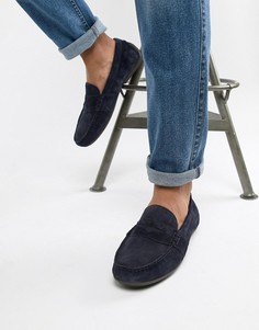 Темно-синие замшевые туфли-слипоны Polo Ralph Lauren reynold - Темно-синий