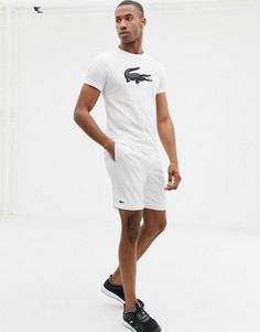 Белые шорты для бега Lacoste Sport - Белый