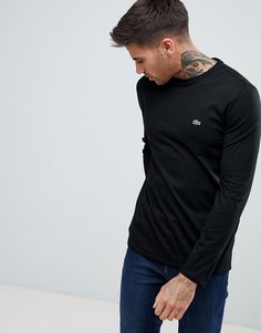 Черный лонгслив с логотипом Lacoste - Черный