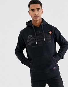 Черный худи с логотипом Superdry - Черный