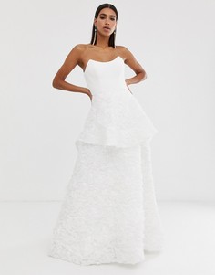 Белое свадебное платье с квадратным вырезом Bariano - Белый