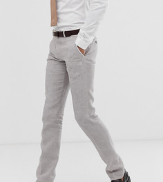 Супероблегающие льняные брюки светло-бежевого цвета Twisted Tailor tall - Светло-бежевый