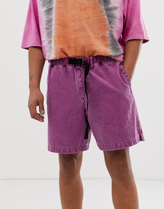 Зауженные фиолетовые шорты из плотной парусины с поясом ASOS DESIGN - Фиолетовый