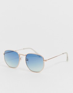 Золотисто-розовые круглые солнцезащитные очки Burton Menswear - Золотой