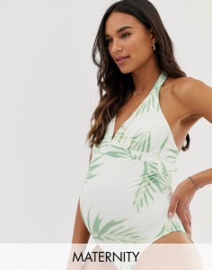 Слитный купальник для беременных с пальмовым принтом Mamalicious - Мульти Mama.Licious