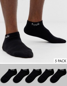 Набор из 5 пар спортивных носков French Connection - Черный