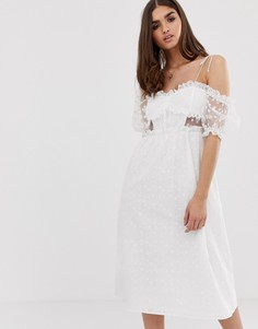 Платье миди For Love & Lemons Sadie - Белый