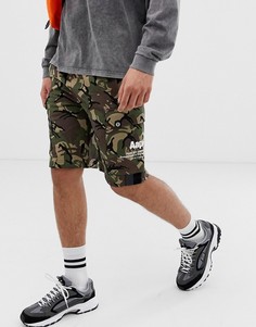 Трикотажные шорты карго с камуфляжным принтом AAPE By A Bathing Ape - Зеленый