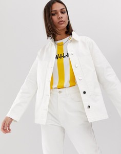 Белая удлиненная джинсовая куртка Uncivilised - Белый