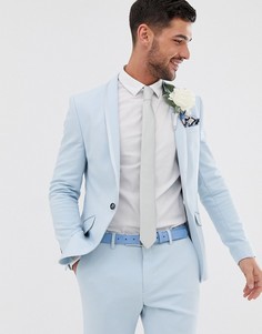 Голубой приталенный пиджак River Island Wedding - Синий