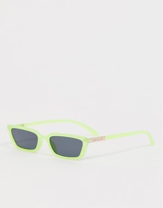 Светло-зеленые солнцезащитные очки кошачий глаз River Island - Зеленый