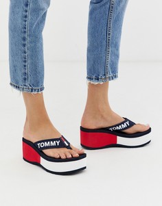 Шлепанцы с логотипом Tommy Jeans - Темно-синий