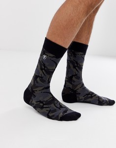 Черные носки с камуфляжным принтом AAPE By A Bathing Ape - Черный