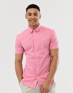 Розовая приталенная рубашка из поплина с короткими рукавами Jack Wills - Tencreek - Розовый