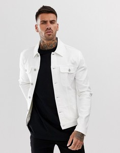 Белая облегающая джинсовая куртка в стиле вестерн ASOS DESIGN - Белый